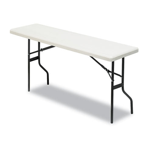 Indestructable Classic Folding Table, Rectangular, 60" X 18" X 29", Platinum