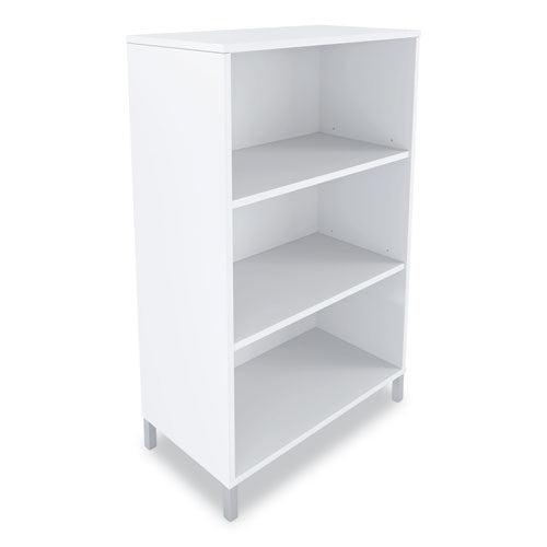 Essentials Laminate Bookcase, Three-shelf, 28w X 15d X 45.6h, White
