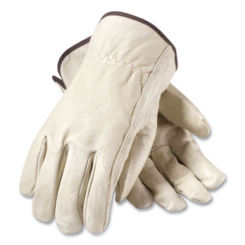 Top-grain Pigskin Leather Drivers Gloves, Economy Grade, X-large, Gray