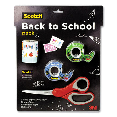 Back To School Pack, Assorted Tapes Plus Scissors/kit