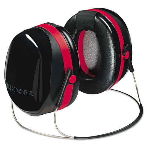 E-a-r Peltor Optime 105 Behind-the-head Earmuffs, 29 Db Nrr, Red/black