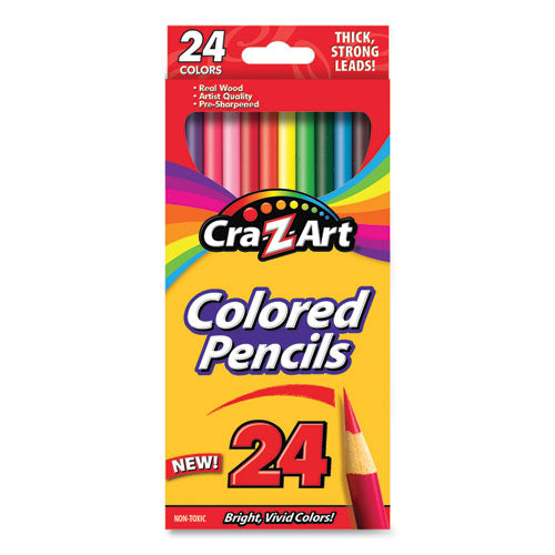 Colored Pencils, 24 Assorted Lead And Barrel Colors, 24/pack