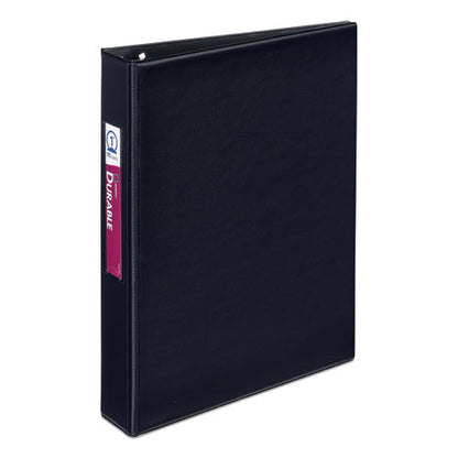 Mini Size Durable Non-view Binder With Round Rings, 3 Rings, 1" Capacity, 8.5 X 5.5, Black