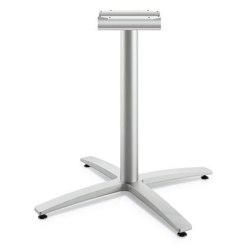 Between Seated-height X-base For 30" To 36" Table Tops, 26.18w X 29.57h, Silver