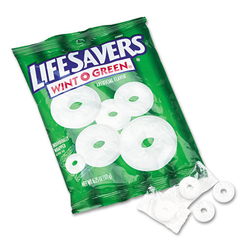 Hard Candy Mints, Wint-o-green, Individually Wrapped, 6.25 Oz Bag
