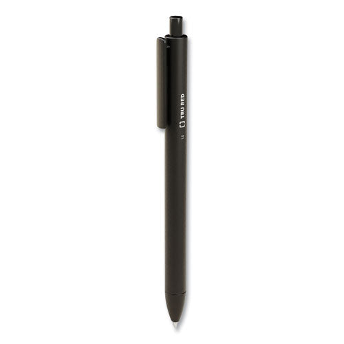 Quick Dry Gel Pen, Retractable, Bold 1 Mm, Black Ink, Black Barrel, 5/pack
