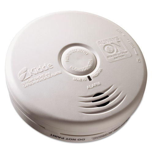 Kitchen Smoke/carbon Monoxide Alarm, Lithium Battery, 5.22" Diameter X 1.6" Depth