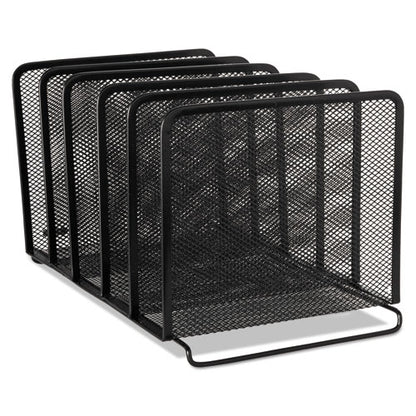 Mesh Stacking Sorter, 5 Sections, Letter To Legal Size Files, 8.25" X 14.38" X 7.88", Black