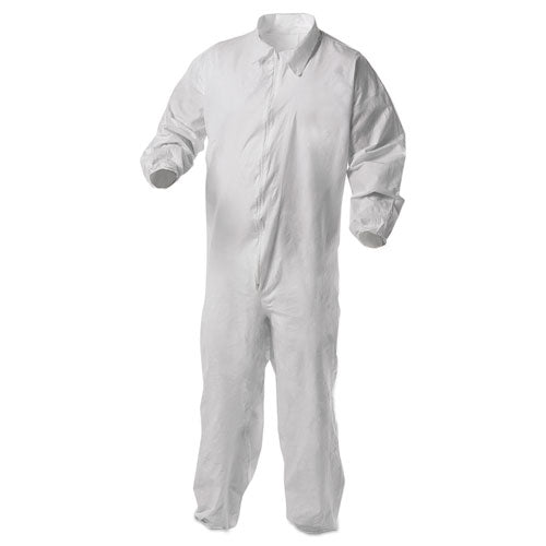 A35 Liquid And Particle Protection Coveralls, Zipper Front, Elastic Wrists And Ankles, X-large, White, 25/carton