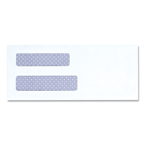 Double Window Business Envelope, #8 5/8, Square Flap, Gummed Closure, 3.63 X 8.88, White, 500/box