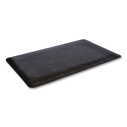 Cushion-step Surface Mat, 36 X 72, Marbleized Rubber, Black