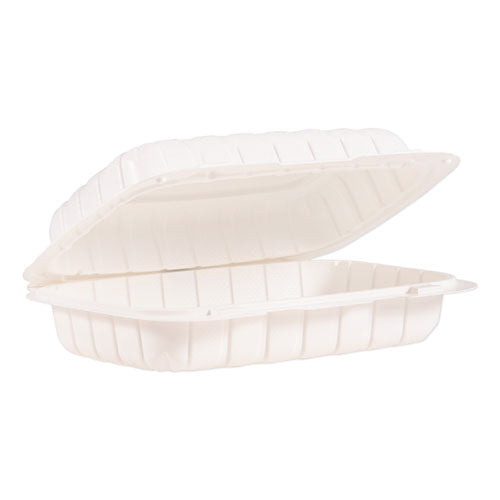 Hinged Lid Containers, Hoagie Container, 6.5 X 9 X 2.8, White, Plastic, 200/carton