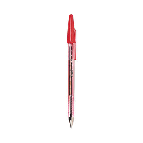 Better Ballpoint Pen, Stick, Fine 0.7 Mm, Red Ink, Translucent Red Barrel, Dozen