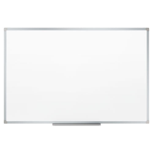 Dry Erase Board With Aluminum Frame, 72 X 48, Melamine White Surface, Silver Aluminum Frame
