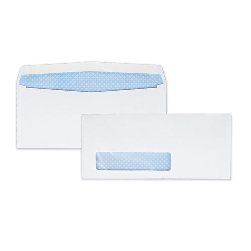 Security Tint Window Envelope, #9, Commercial Flap, Gummed Closure, 3.88 X 8.88, White, 500/box