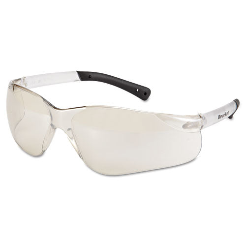 Bearkat Safety Glasses, Frost Frame, Clear Mirror Lens, 12/box