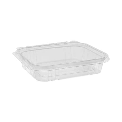 Earthchoice Tamper Evident Recycled Hinged Lid Deli Container, 16 Oz, 7.25 X 6.38 X 1, Clear, Plastic, 240/carton