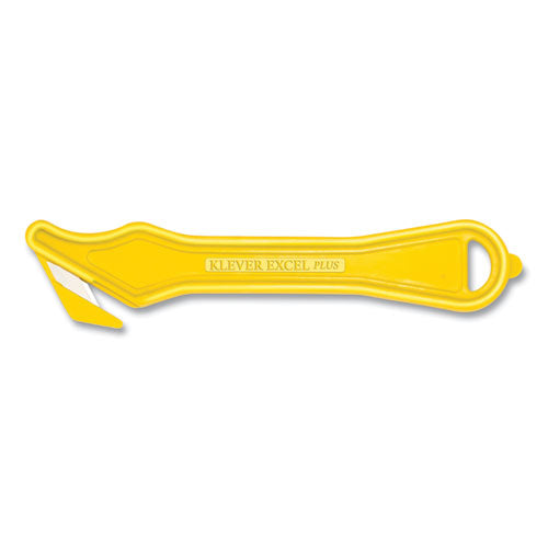 Excel Plus Safety Cutter, 7" Plastic Handle, Yellow, 10/pack