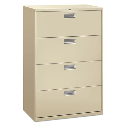 Brigade 600 Series Lateral File, 4 Legal/letter-size File Drawers, Putty, 36" X 18" X 52.5"