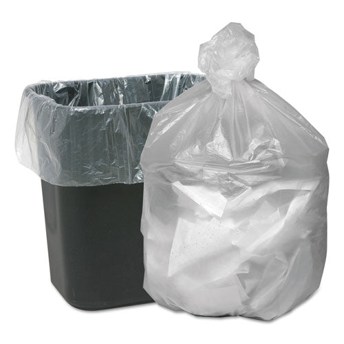 Waste Can Liners, 10 Gal, 6 Mic, 24" X 24", Natural, 50 Bags/roll, 20 Rolls/carton