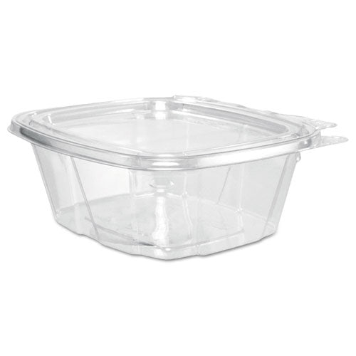 Clearpac Safeseal Tamper-resistant/evident Containers, Flat Lid, 16 Oz, 4.9 X 2.5 X 5.5, Clear, Plastic, 100/bag, 2 Bags/ct