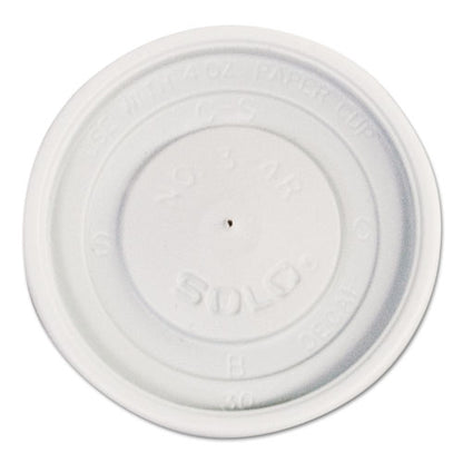 Polystyrene Vented Hot Cup Lids, Fits 4 Oz Cups, White, 100/pack, 10 Packs/carton