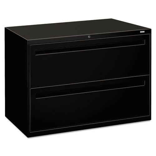 Brigade 700 Series Lateral File, 2 Legal/letter-size File Drawers, Black, 42" X 18" X 28"