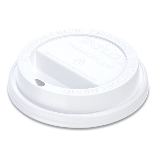 Traveler Cappuccino Style Dome Lid, Fits 10 Oz Cups, White, 100/pack, 10 Packs/carton