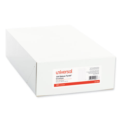 Deluxe Tyvek Envelopes, #10 1/2, Square Flap, Self-adhesive Closure, 9 X 12, White, 100/box