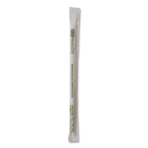 Renewable And Compostable Pha Straws, 7.75", Natural White, 2,000/carton