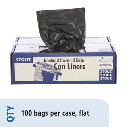 Total Recycled Content Plastic Trash Bags, 60 Gal, 1.5 Mil, 36" X 58", Brown/black, 100/carton