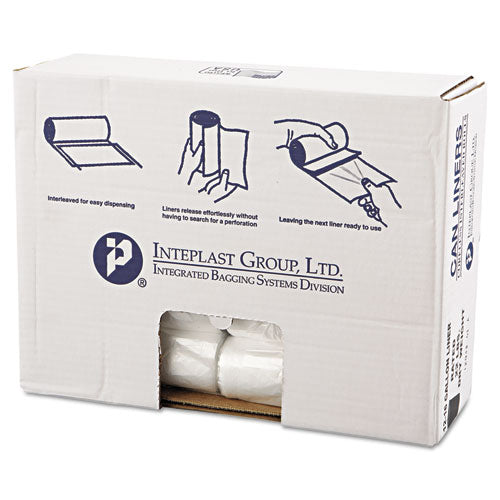 High-density Commercial Can Liners Value Pack, 16 Gal, 7 Mic, 24" X 31", Clear, 50 Bags/roll, 20 Interleaved Rolls/carton