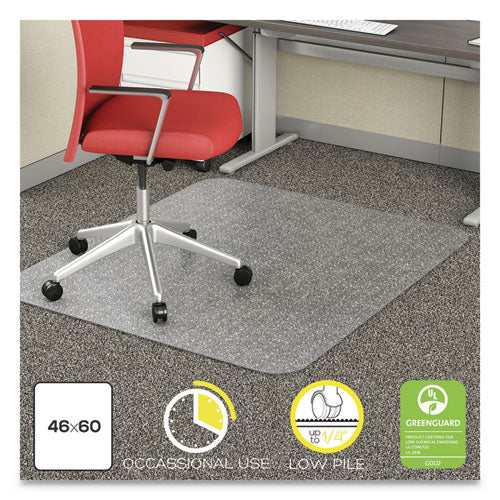 Economat Occasional Use Chair Mat, Low Pile Carpet, Roll, 46 X 60, Rectangle, Clear