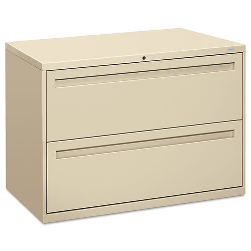 Brigade 700 Series Lateral File, 2 Legal/letter-size File Drawers, Putty, 42" X 18" X 28"