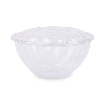 Renewable And Compostable Salad Bowls With Lids, 32 Oz, Clear, Plastic, 50/pack, 3 Packs/carton