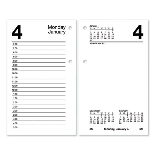 Desk Calendar Refill, 3.5 X 6, White Sheets, 12-month (jan To Dec): 2024