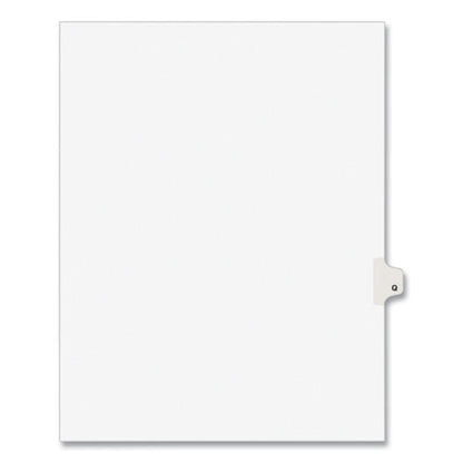 Preprinted Legal Exhibit Side Tab Index Dividers, Avery Style, 26-tab, Q, 11 X 8.5, White, 25/pack, (1417)
