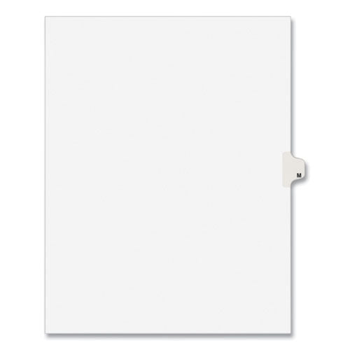 Preprinted Legal Exhibit Side Tab Index Dividers, Avery Style, 26-tab, M, 11 X 8.5, White, 25/pack, (1413)