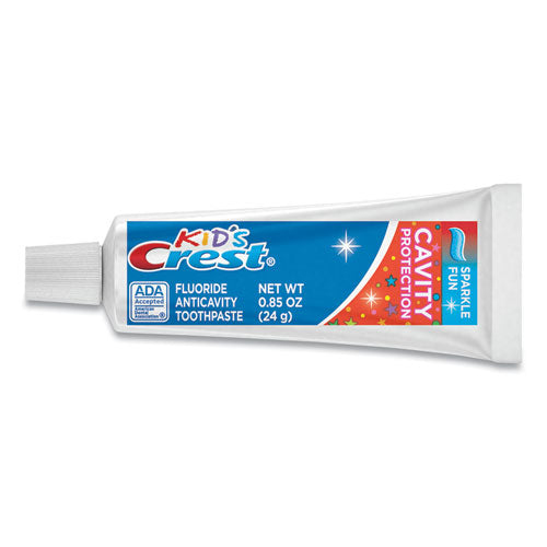 Kids' Sparkle Toothpaste, Blue, Bubblegum Flavor, 0.85 Oz Tube, 72/carton