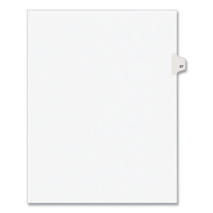 Preprinted Legal Exhibit Side Tab Index Dividers, Avery Style, 10-tab, 57, 11 X 8.5, White, 25/pack, (1057)