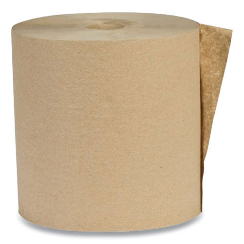 Recycled Hardwound Paper Towels, 1-ply, 7.87" X 700 Ft, Kraft, 12 Rolls/carton