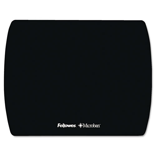 Ultra Thin Mouse Pad With Microban Protection, 9 X 7, Black