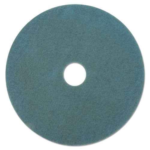 Ultra High-speed Floor Burnishing Pads 3100, 27" Diameter, Aqua, 5/carton