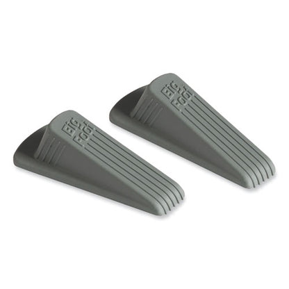 Big Foot Doorstop, No Slip Rubber Wedge, 2.25w X 4.75d X 1.25h, Gray, 2/pack