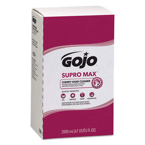 Supro Max Hand Cleaner, Cherry, 2,000 Ml Refill, 4/carton