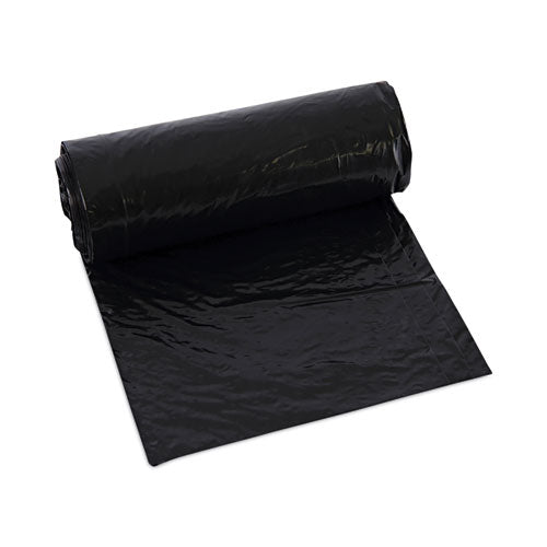 Low-density Waste Can Liners, 16 Gal, 1 Mil, 24 X 32, Black, 10 Bags/roll, 15 Rolls/carton