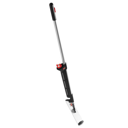 Pulse Microfiber Spray Mop System, 17" Wide Microfiber Head, 52" Black Plastic Handle