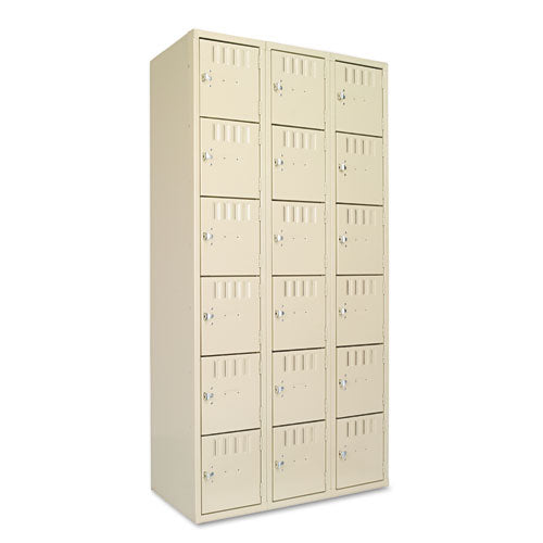 Box Compartments, Triple Stack, 36w X 18d X 72h, Sand