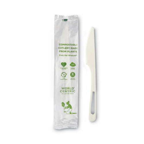 Tpla Compostable Cutlery, Knife, 6.7", White, 750/carton