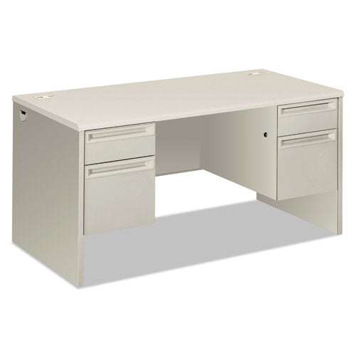 38000 Series Double Pedestal Desk, 60" X 30" X 30", Light Gray/silver